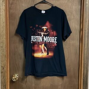 Justin Moore Off The Beaten Path Concert Tour Shirt Large